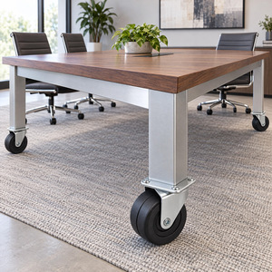 Roue de table de conférence 50 mm en TPR, roulettes légères pour salles de réunion, vente en gros - Product Image 6