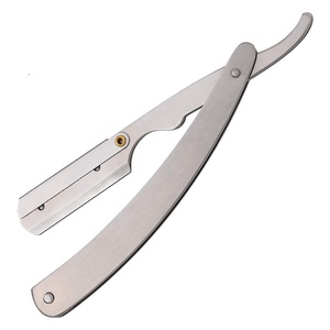 Premium Quality Stainless Steel <b>Straight</b> Shaving <b>Razors</b> Non-Slip Handle Hair Removal Tools for Face Salon Body - Product Image 5