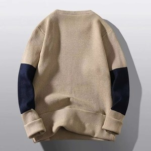New Stylish Design Low MOQ Men's Sweater Premium Quality Computer Knitted Custom Logo OEM Service <b>Tie</b> Belt Wool/Acrylic Casual - Product Image 2