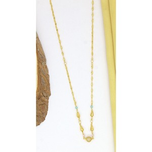 Conjunto de collar AD chapado en oro para mujer, cadena de estilo étnico de Bollywood para compromiso de boda, joyería principal de perlas de moda - Product Image 6