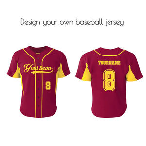Camiseta de Béisbol Transpirable Personalizada, Jersey de Equipo con Diseño Propio, Sublimación, Impresión Digital, Ropa Deportiva, Jerseys de Béisbol - Product Image 3