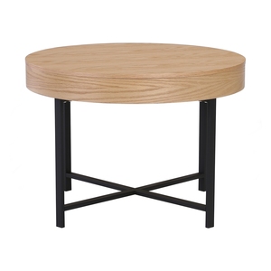 Modern Bentwood Storage Coffee <b>Table</b> with Natural <b>Oak</b> Veneer <b>Top</b> and Hidden Compartment for Living Room - Product Image 2