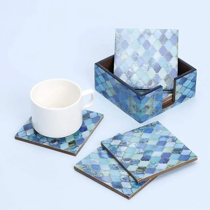 MDF Coaster Placemat Enamel Printed Coaster Amazing Style Reusable MDF <b>Board</b> Coaster Best Designer Pieces - Product Image 2