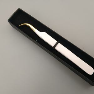 Ensemble de pinces professionnelles OEM pour extensions de cils en acier inoxydable à pointe lisse, incluant des outils courbes et droits pour le volume et l'isolation - Product Image 3