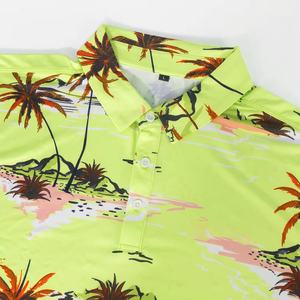 เสื้อโปโลสำหรับใส่ตีกอล์ฟแห้งเร็วระบายอากาศได้ดีกำหนดเองได้เสื้อยืดพิมพ์ลายดิจิทัลพิมพ์ลายแบบระเหิดไซส์พิเศษ - Product Image 3