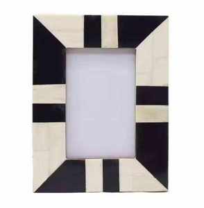Hot Selling Handmade UV <b>Printed</b> Bone Inlay Photo Framed White Marble Hand Inlay MDF Board Mosaic Photo <b>Frame</b> - Product Image 2
