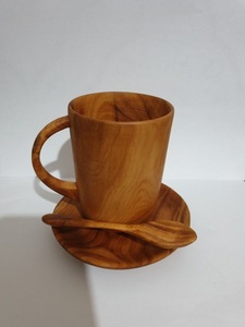 Rustic Wooden Mug Handcrafted Solid Wood Coffee Mug Natural Finish Eco Friendly Drinkware for Kitchen Dining - Product Image 2