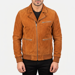 <b>Suede</b> <b>jacket</b> factory for brands wholesale genuine <b>suede</b> <b>jacket</b> custom fit lined construction low MOQ - Product Image 4
