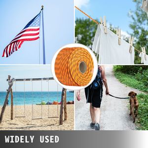 Cuerda de Poliéster de 200 pies y 9/16 Pulgadas para Tracción de Carga, Resistencia a la Rotura de 8600 Libras, No Apta para Escalada en Roca o Montañismo - Product Image 4