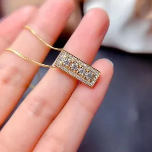 14K Yellow Gold Plated In 2Ct Round Cut Simulated Diamond Stunning Charm Pendant - Product Image 3