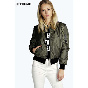 Automne hiver fermeture éclair vestes mode femmes à manches longues noir basique Vintage col rond culture manteau décontracté Streetwear Slim Fit nouveaux manteaux - Product Image 1