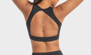 Highly Professional Women,s Slim Fit Workout Sportswear 2-Piece Set Includes High Waist Leggie Bra Plus Size Stitched Seamed - Product Image 2