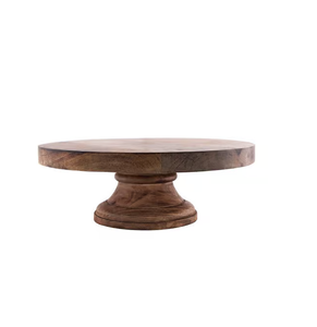 Unique Acacia Wood Cake Stand Wholesale High Quality Wood <b>Cupcake</b> Display Wedding <b>Cup</b> Cake Pedestal Stand - Product Image 3
