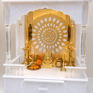 Templo de Madera Artesanal de Primera Calidad con Luz LED, Elegante Mandir para Pooja, Hogar, Oficina, Recepción, Lujoso Templo Hindú Devocional, Tamaño Personalizado - Product Image 2