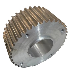 HTD 40T 8M HTD keyway lock Timing <b>Pulley</b> 28MM Belt Width Customized OEM Blackodised Anodised Aluminium Material Flange Fit - Product Image 1