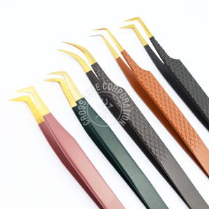 Professional Eyelash Extension Volume Tweezers Lash Extension Tweezer for Lash Isolation 90 Degree Stainless Steel - Product Image 2