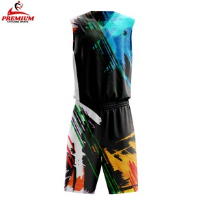 Uniforme de basketball respirant de haute qualité, grandes tailles, étiquette privée, logo personnalisé, service OEM pour hommes - Product Image 3