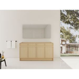 60\" Freestanding <b>Bathroom</b> <b>Vanity</b> with 4 Soft Close Cabinet Doors BVC11160DDOK (KD Packing) Excluding Sink - Product Image 2