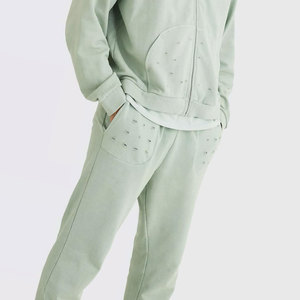 Ensemble de survêtement ample et élégant en polaire respirante doublée, deux pièces, pour le loungewear - Product Image 3