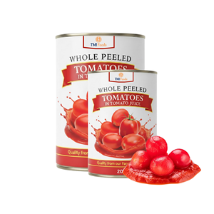 Qualité d'exportation, meilleures ventes, prix bas, tomates entières pelées délicieuses dans du jus de tomate, emballage personnalisé - Product Image 1