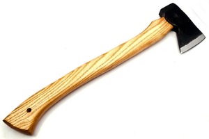 ขวานโทมาฮอว์กเกรดอุตสาหกรรมทำมือ พร้อมใบมีดเหล็กคาร์บอนสูงและด้ามไม้ ปลอกหนัง  รับผลิตแบบ OEM/ODM - Product Image 5