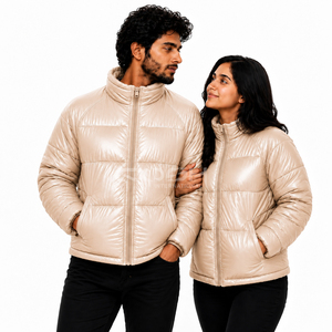 Veste matelassée Cosh International unisexe, courte, pour l'hiver, col montant, fermeture éclair, couleur unie, manches longues, chaude - Product Image 4