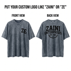Men 260 GSM Premium Cotton Acid Wash <b>T</b> <b>Shirt</b> Vintage <b>Grey</b> Oversized Custom Screen Print Puff Print Embroidery Logo - Product Image 1