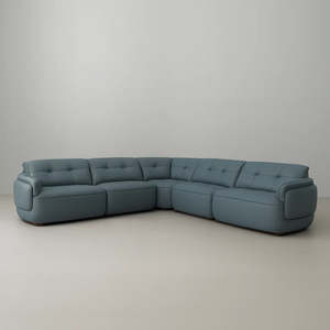 Juego de Sofás Modulares de Cuero Completo Lago Premium, Muebles Modernos de Lujo para el Hogar, Hoteles y Hostelería - Product Image 6