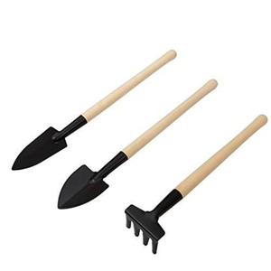 Ensemble de 2 outils de jardin avec manche en bois, truelle et fourche, outils à main en acier inoxydable pour l'entretien des plantes en extérieur - Product Image 2