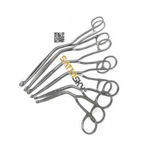 Stainless Steel Magnetic Forceps Laryngeal <b>Pliers</b> Tracheostomy Forceps Beauty Tool Manual Surgical Instruments CE Certified - Product Image 1