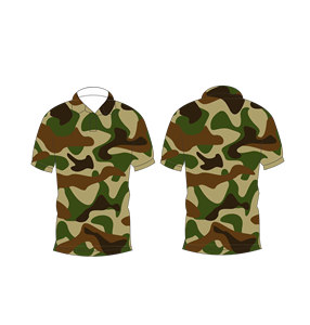 Camiseta Polo de Camuflaje Verde y Marrón para Hombre, Manga Corta, Informal, Estampada, para Golf - Product Image 6