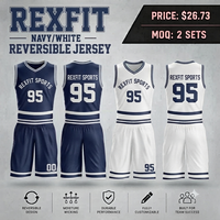 Kaos Basket Desain Baru Custom Berkualitas Tinggi, Set Basket, Cetak Gratis, Bordir, Jersey Basket Jahit