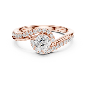 Anillo de Compromiso, Boda y Aniversario para Mujer, con Diamante Cultivado en Laboratorio E VS de 0.50 CT, Corte Clásico, Oro Sólido de 14K, Certificado IGI - Product Image 1