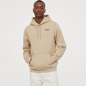 430g Mens Cotton Blended Hoodie Breathable Loose Heavyweight Pullover Custom Logo Solid Color Basics For Winter Streetwear - Product Image 5