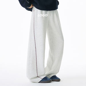 Achetez des pantalons de survêtement larges et tendance pour hommes, pantalons décontractés pour l'extérieur, nouveaux pantalons amples à jambe droite - Product Image 3