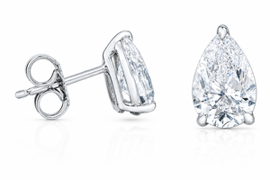 Pendientes de Diamantes Cultivados en Laboratorio con Corte de Pera Brillante, Plata Chapada en Oro, Detalles Refinados, Certificación IGI, Modernos, Elegantes, para Ocasiones Especiales, de Lujo - Product Image 3