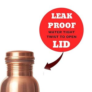 Botella de Agua de Cobre Puro con Diseño de Pavo Real, Protección Avanzada Contra Fugas, Beneficios para la Salud Ayurvédica y del Yoga. (1000ml) - Product Image 3