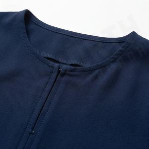 Abaya légère pour femme en molleton avec logo personnalisé, séchage rapide, 6 panneaux, maille perforée au laser, tissu éponge respirant - Product Image 4