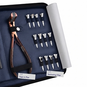 Kit d'outils pour extensions capillaires de salon : Pince à micro-perles, Pince de dépose, Coupe-keratine, Outil d'ouverture et de fermeture pour extensions à bandes, Ciseaux à boucles et crochets - Product Image 6