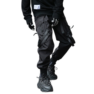 Pantalon respirant léger à sangle réglable, multi-poches, durable, coupe ajustée, imperméable, style urbain, taille élastique, style streetwear, haute qualité - Product Image 1