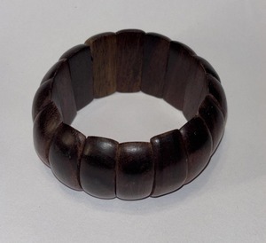 Handmade Polished Natural Wooden Pure Wood Eco-Friendly Elastic Bangle Modern <b>Boho</b> Style Trendy Everyday Luxury Belladec - Product Image 5