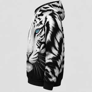 Sudadera con Capucha Deportiva Tejida con Estampado 3D de Tigre Animal King para Hombre y Mujer, Estilo Urbano Otoñal, Casual y Moderno, Largo Regular - Product Image 2