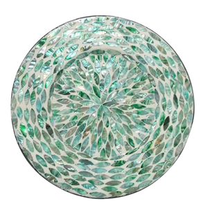 Biophilic Design Mother of Pearl Placemat Natural Shell Inlay Table Mat for Wellness Focused Home Decor - Product Image 2
