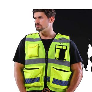 Gilet de sécurité industriel haute visibilité avec poche d'identification Gilet de sécurité réfléchissant respirant Gilet de sécurité léger et confortable toutes saisons - Product Image 4