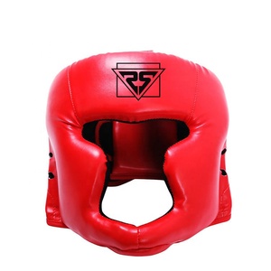 Protector de cabeza de boxeo profesional en Pu.0 Equipo protector de boxeo de cuero Color negro Protector de cabeza de entrenamiento de boxeo - Product Image 3