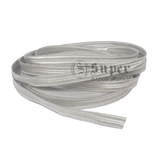 Dentelle tressée métallique argentée décorative OEM, faite à la main, largeur personnalisable, style vintage traditionnel pour uniformes de pilote, vente en gros - Product Image 1
