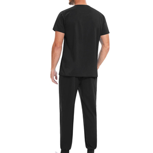 Top Seller Men Medical <b>Scrub</b> <b>Set</b> in Bulk Quantity V Neck Lightweight Breathable Knitted Hospital Uniform Customizable - Product Image 2