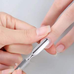 Empujador de Cutículas Ruso de Lujo con Logotipo Personalizado, Doble Cara, Acero Inoxidable, Hoja Recta, Herramientas de Manicura de Alta Calidad - Product Image 4