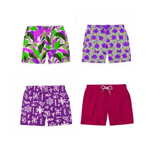 Short de bain mi-taille pour homme High Street, respirant, séchage rapide, imprimé floral par sublimation, short de surf durable et infroissable - Product Image 4