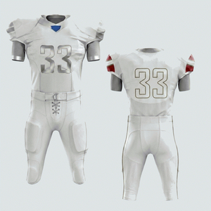 Uniforme de football américain de qualité supérieure, réfléchissant, respirant, design extérieur personnalisé, 25 ensembles MOQ, 100% polyester, sur mesure - Product Image 2